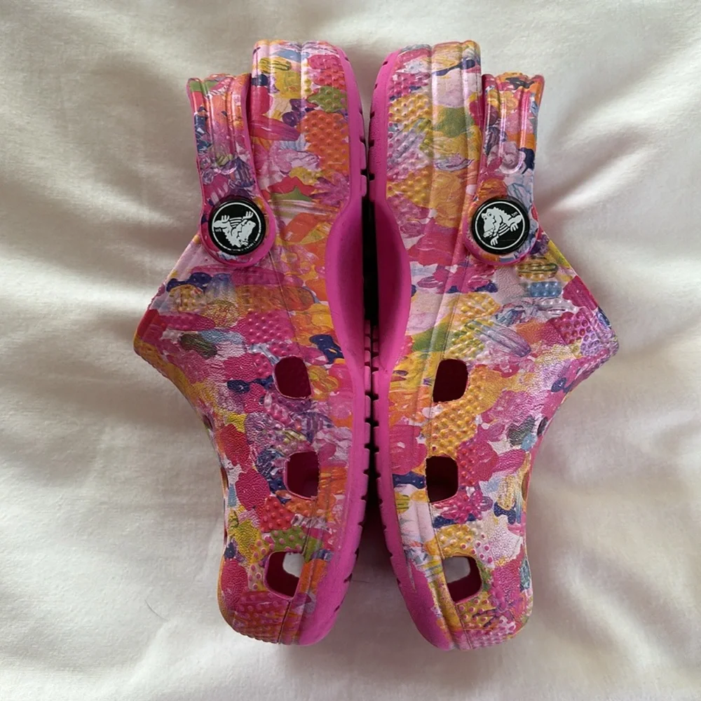 CROCS Kids Multicolor Pink Clogs Size 10 C Unisex - Picture 8 of 11